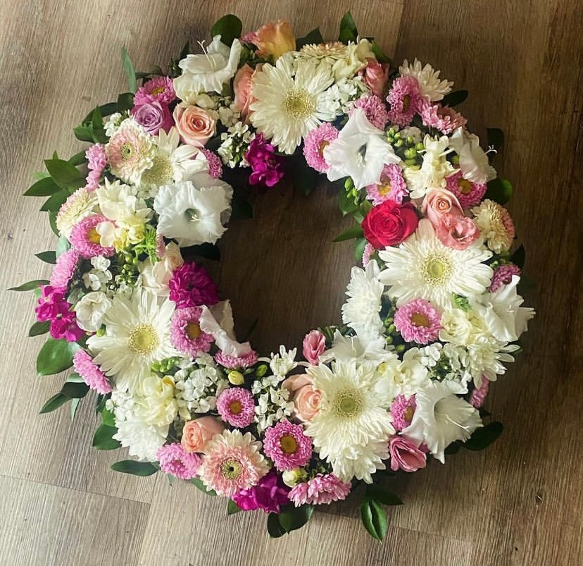 Pastel Sympathy wreath