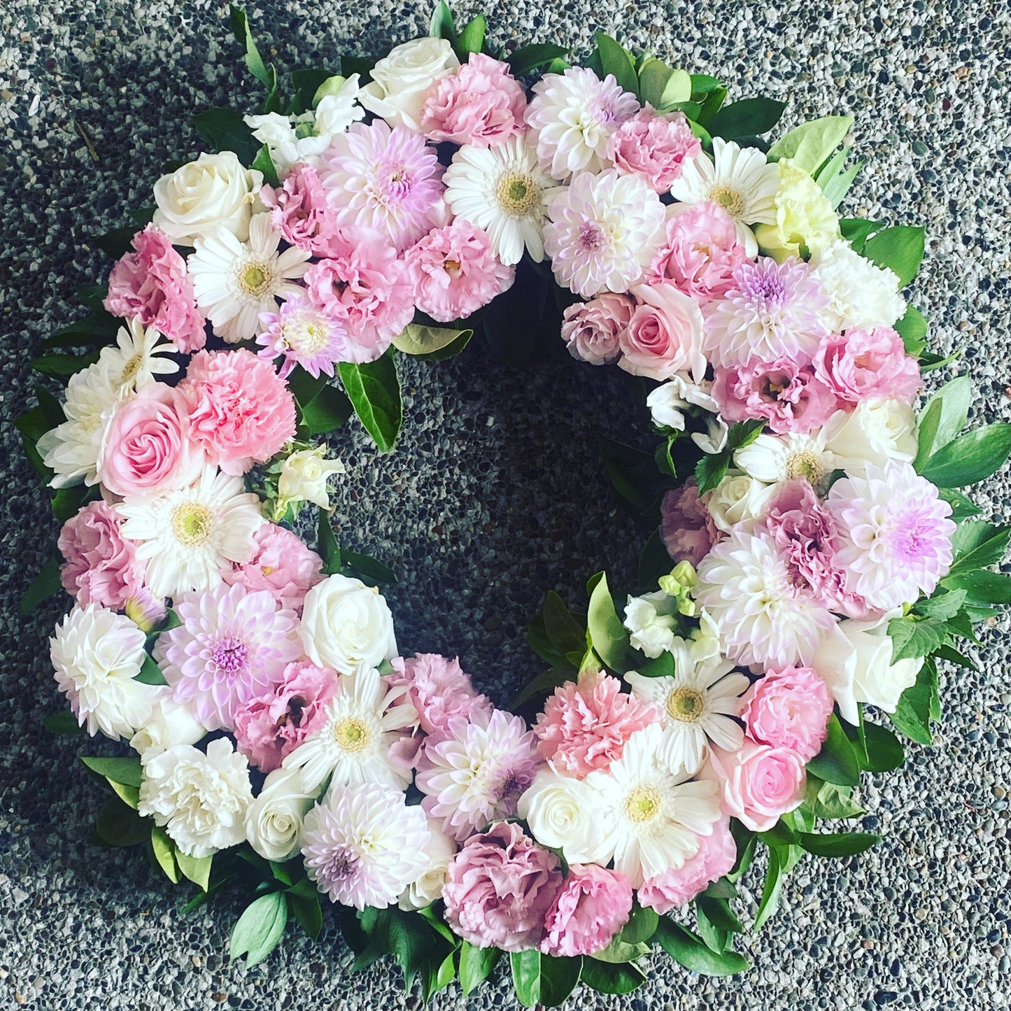 Pastel Sympathy wreath