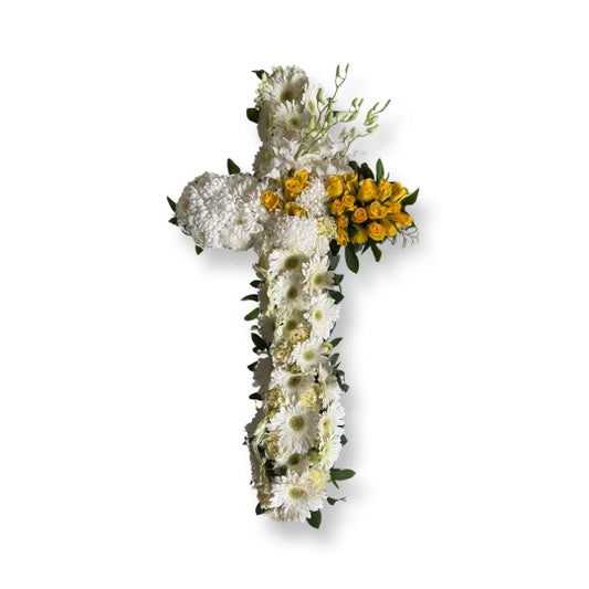 White&yellow cross(floral foam base)