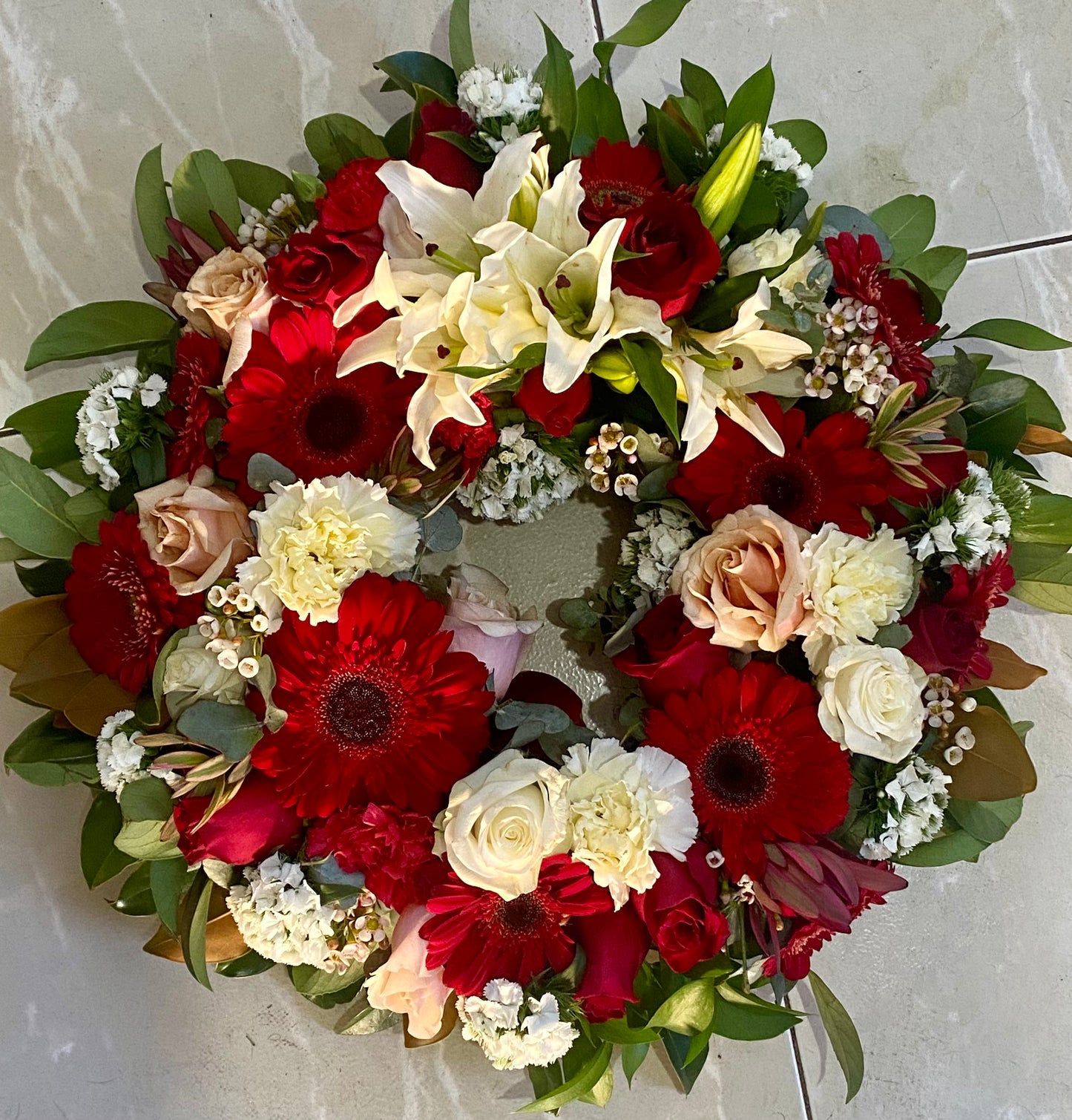 Sympathy Wreath (mixed colours)